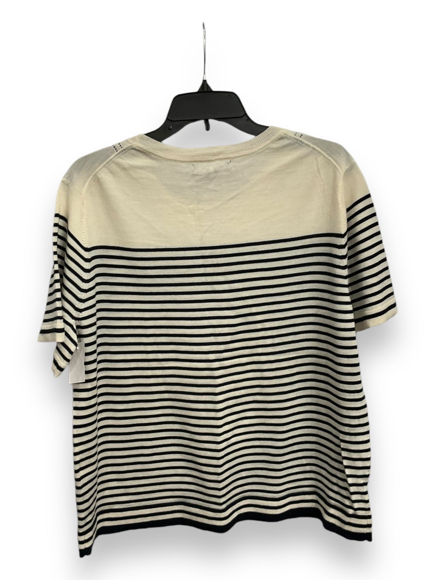 Top Short Sleeve By Banana Republic In Striped Pattern, Size: Xl