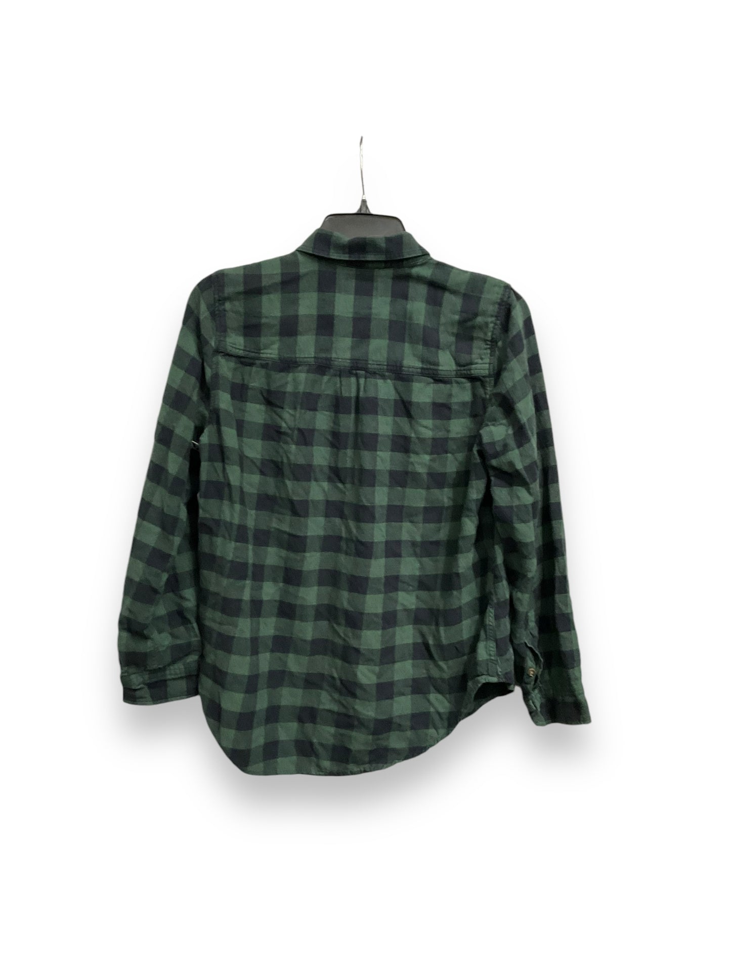 Top Long Sleeve By Abercrombie And Fitch In Blue & Green, Size: M