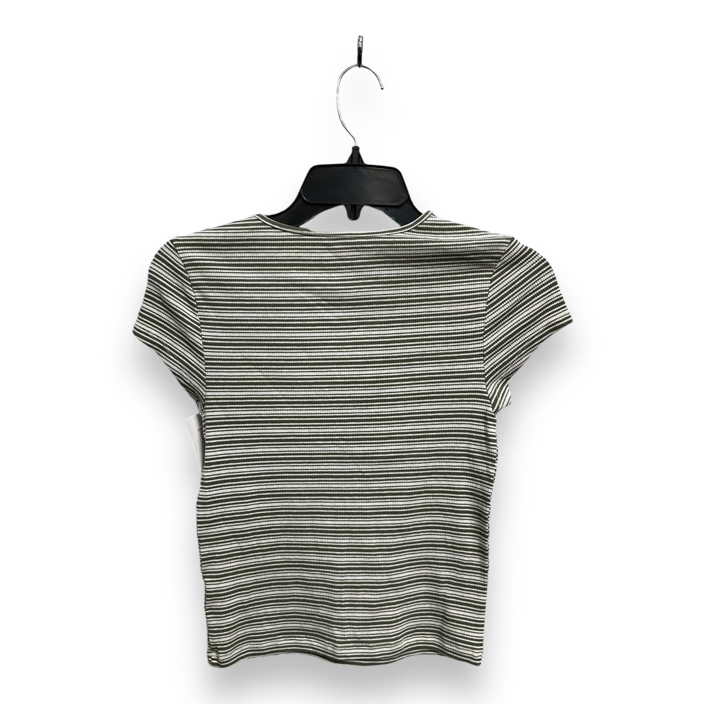 Top Short Sleeve By American Eagle In Striped Pattern, Size: S