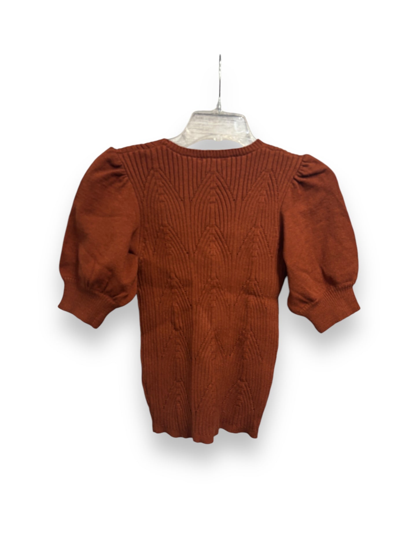 Top Short Sleeve By Blu Pepper In Brown, Size: M