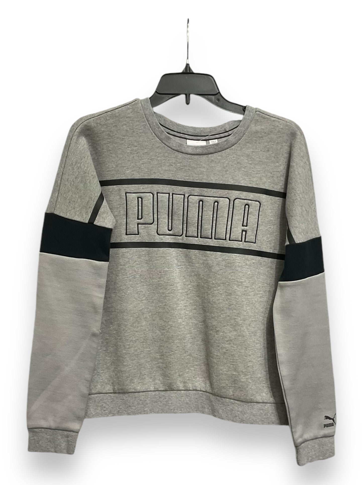 Sweatshirt Crewneck By Puma In Grey, Size: S