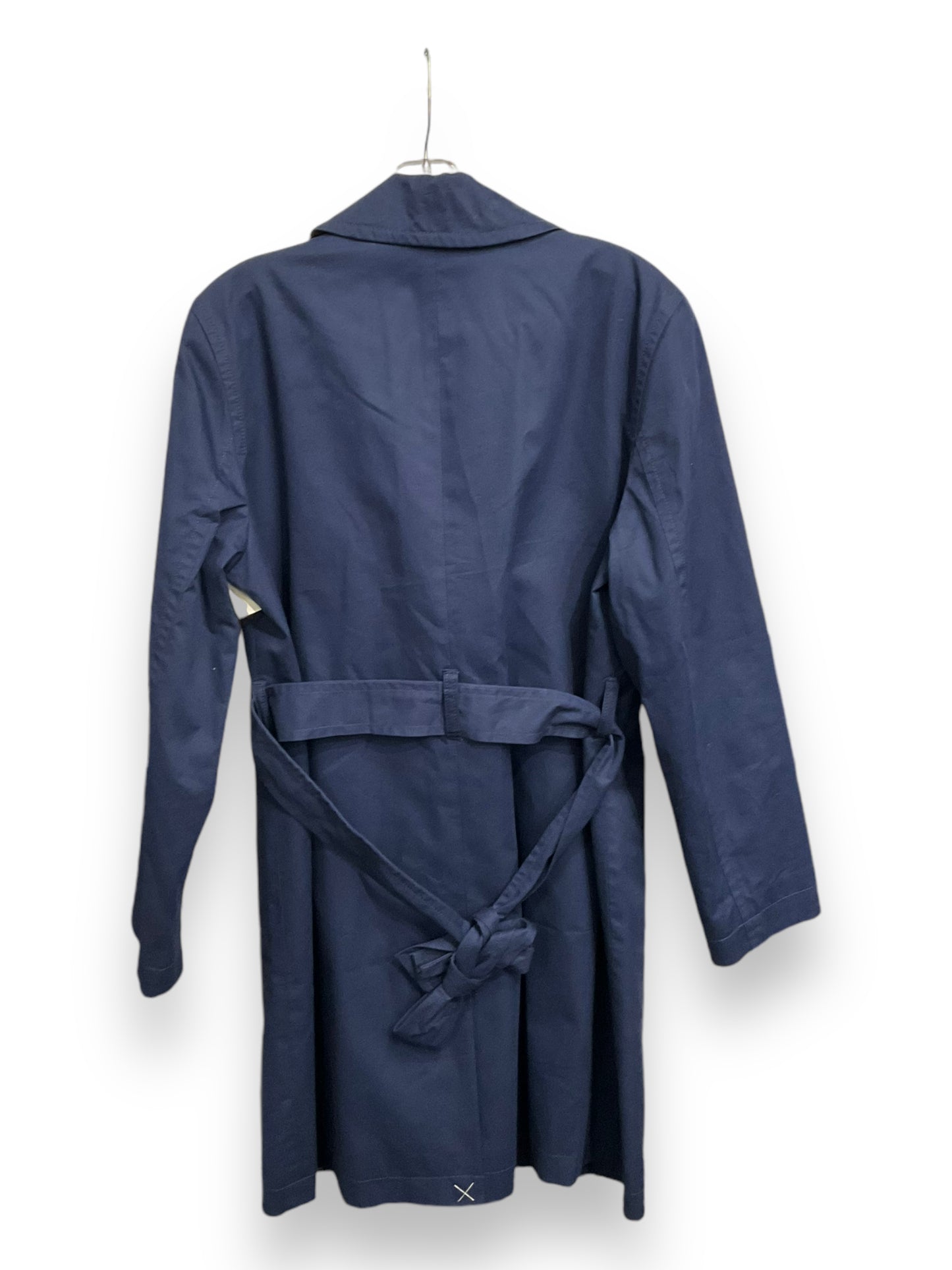 Coat Trench Coat By J. Crew In Blue, Size: 8