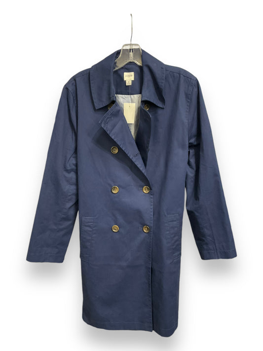 Coat Trench Coat By J. Crew In Blue, Size: 8