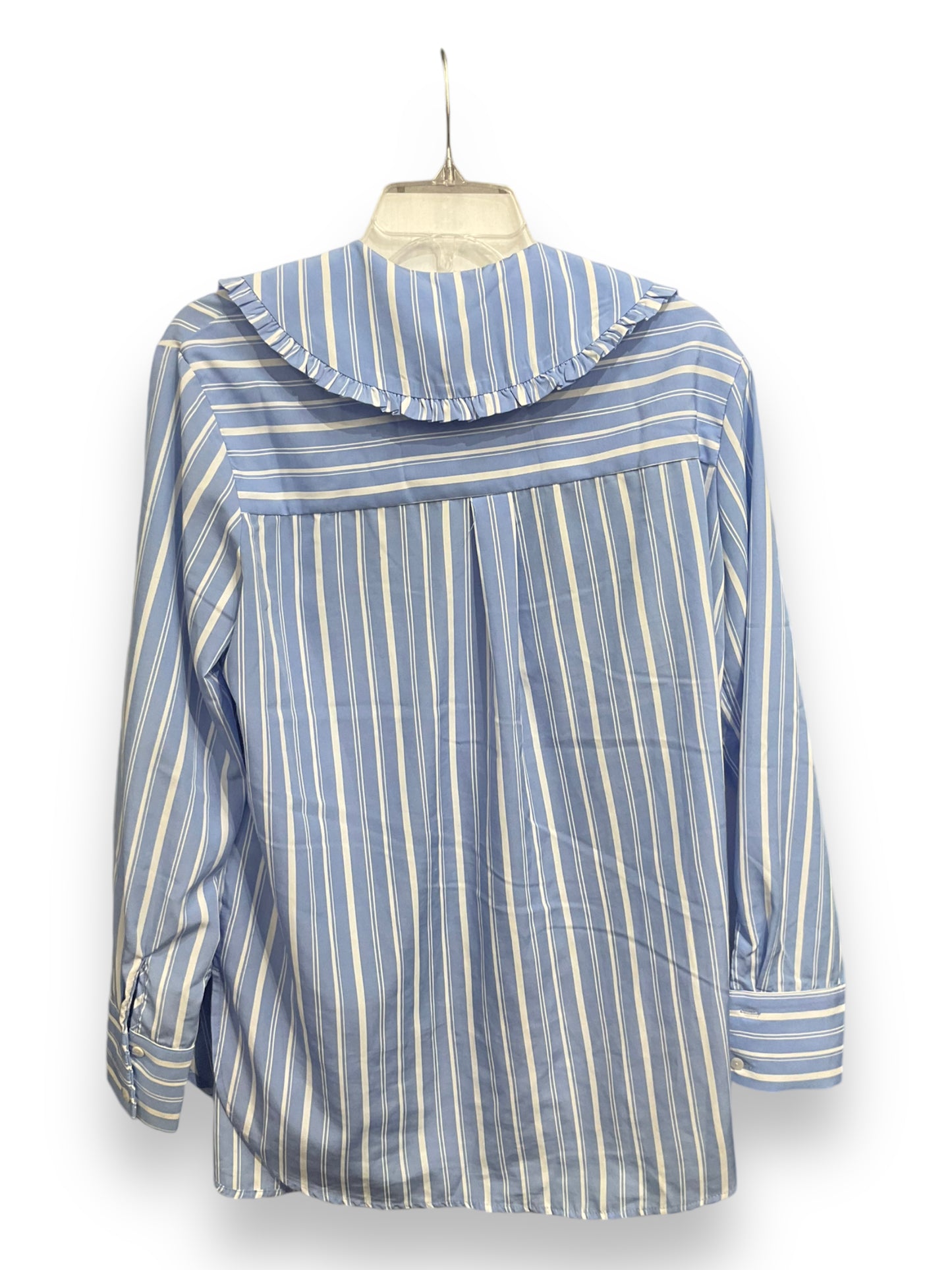 Blouse Long Sleeve By English Factory In Striped Pattern, Size: S