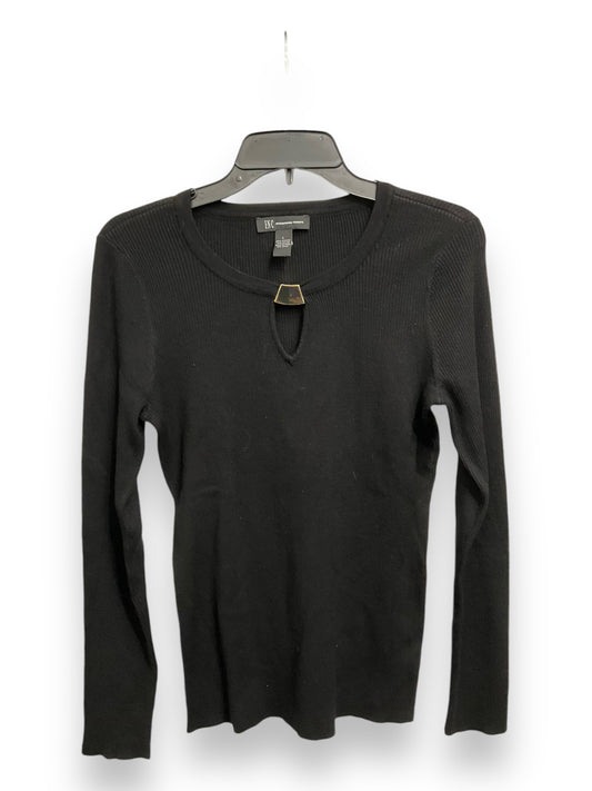 Top Long Sleeve By Inc In Black, Size: L