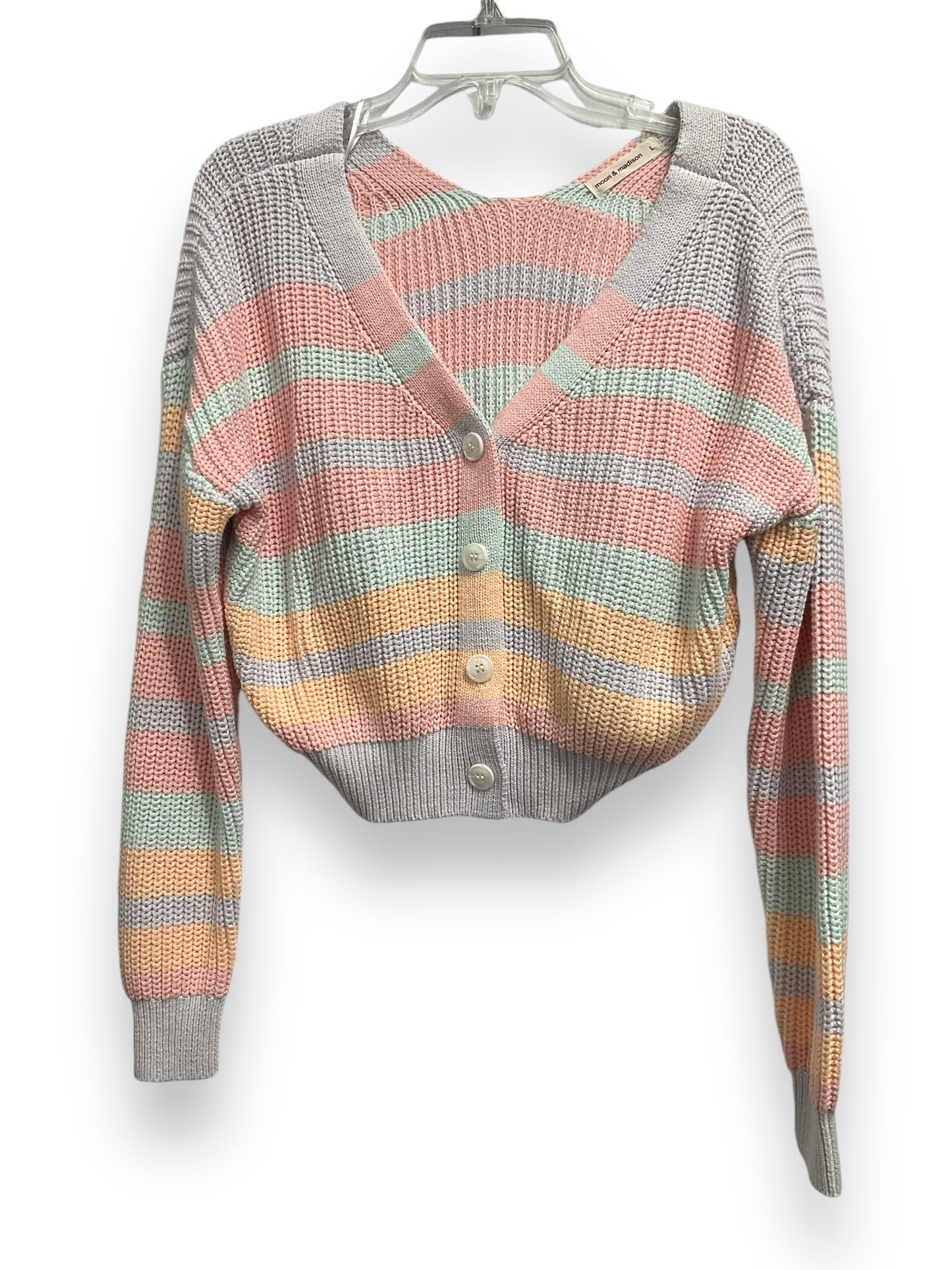 Cardigan By Clothes Mentor In Multi-colored, Size: L