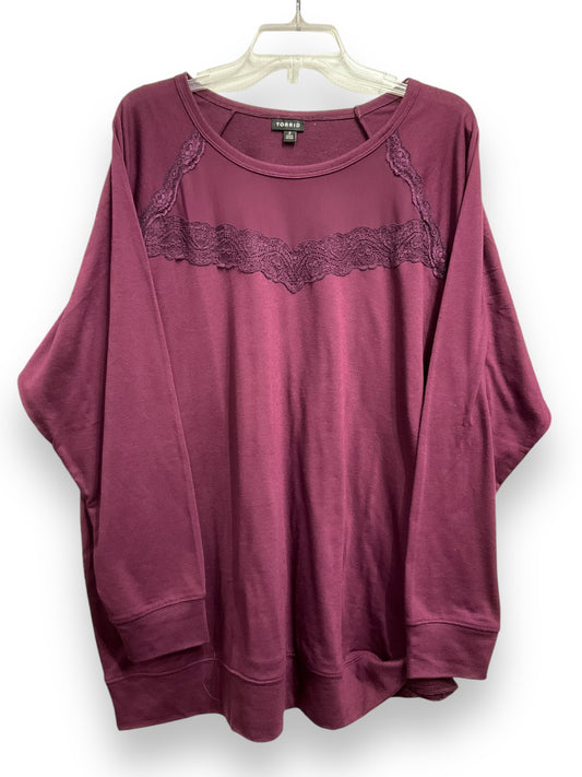 Top Long Sleeve By Torrid In Purple, Size: 3x