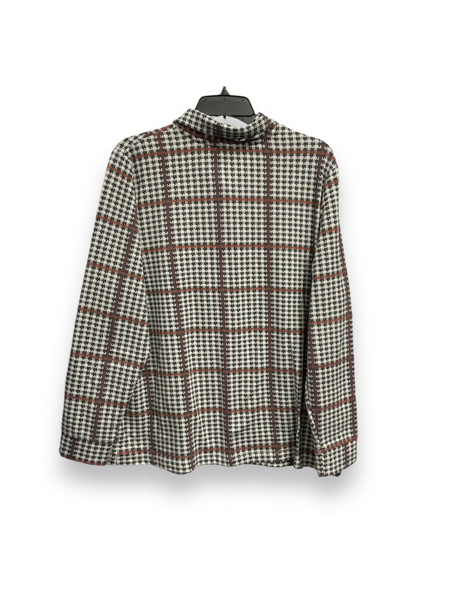 Top Long Sleeve By Cuddl Duds In Plaid Pattern, Size: L