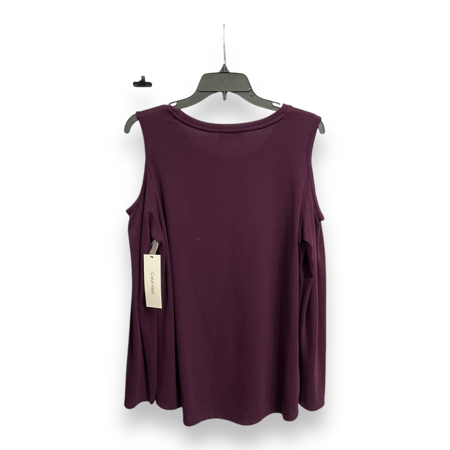 Top Long Sleeve By Calvin Klein In Purple, Size: L