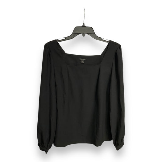 Blouse Long Sleeve By Ann Taylor In Black, Size: S