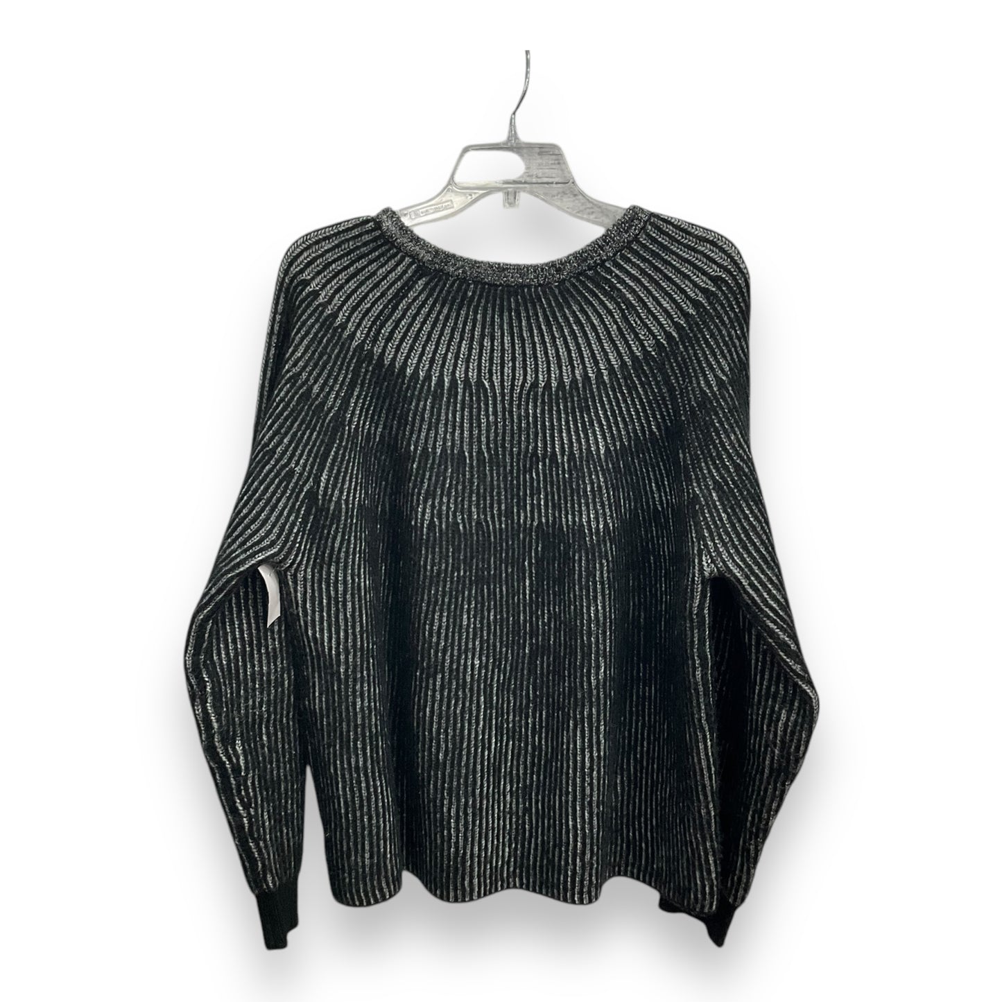 Sweater By Lane Bryant In Black & Grey, Size: 1x