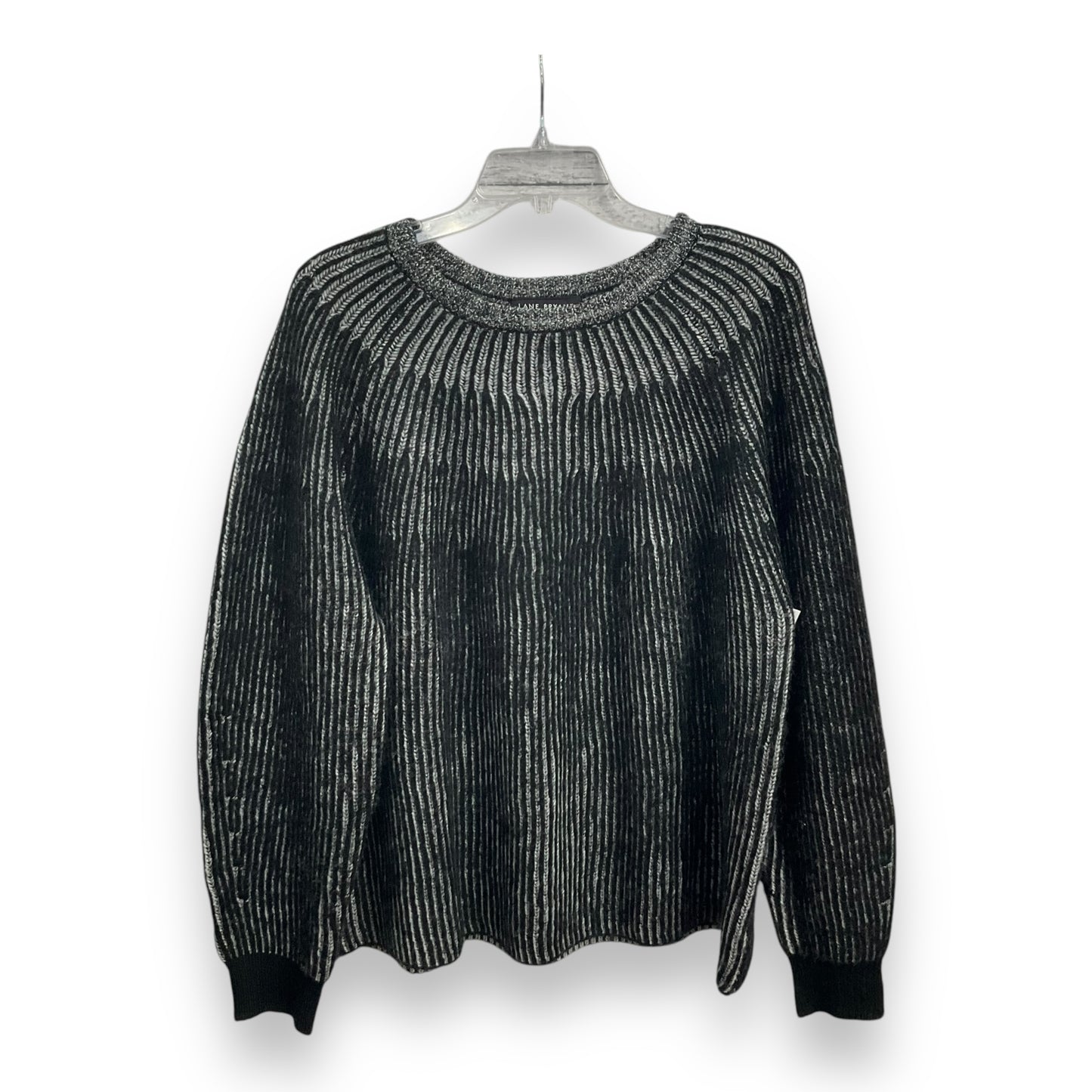 Sweater By Lane Bryant In Black & Grey, Size: 1x