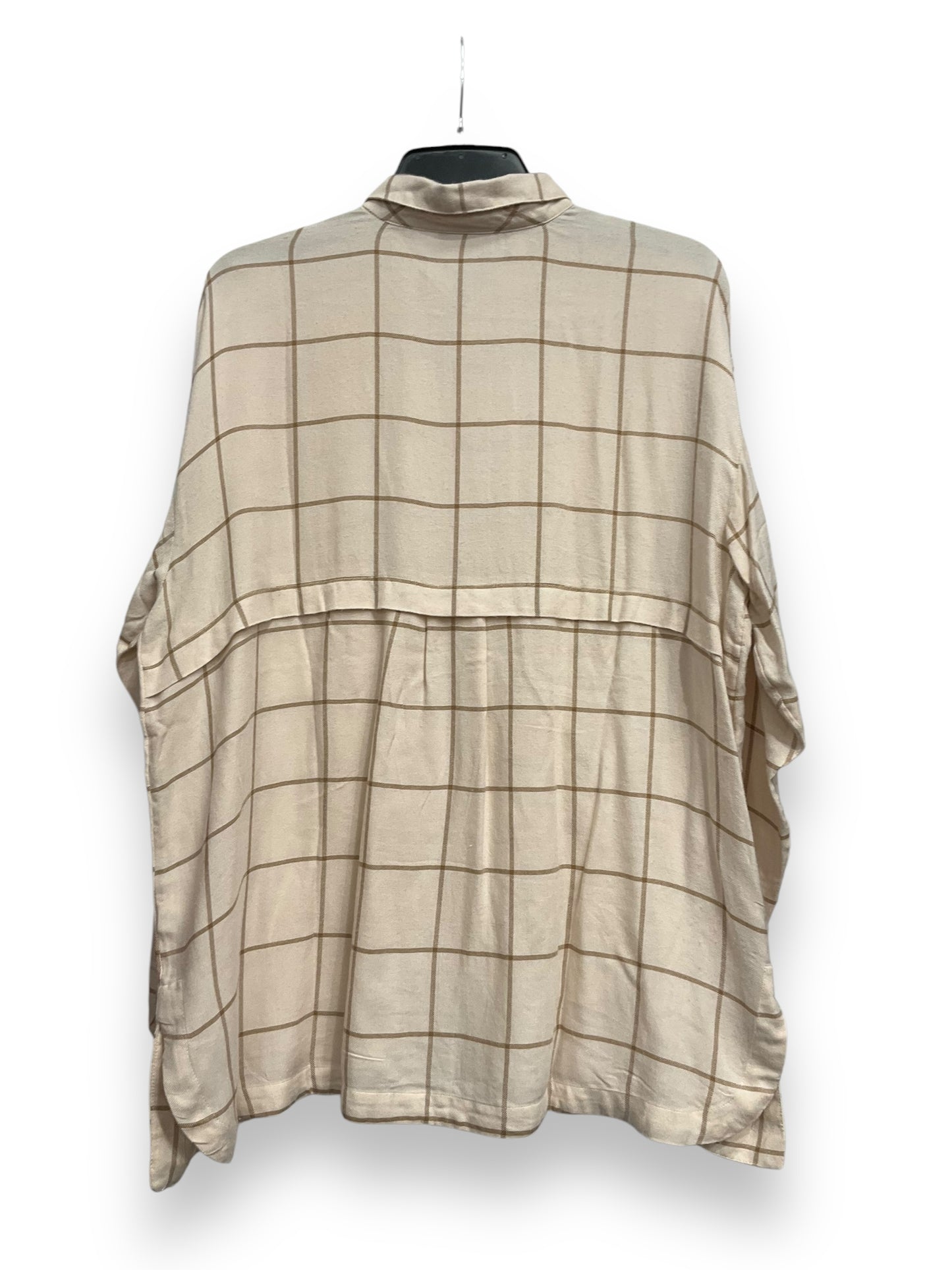 Top Long Sleeve By J. Jill In Plaid Pattern, Size: L