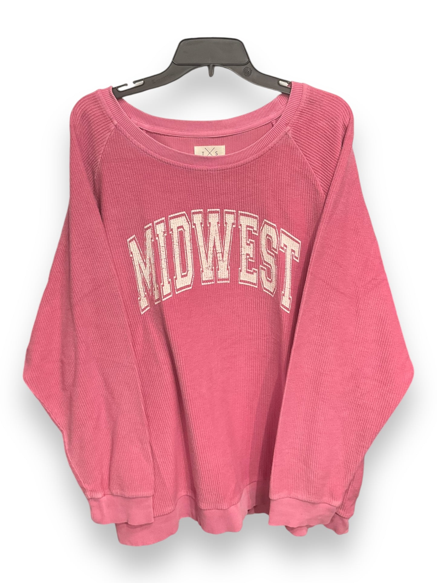 Sweatshirt Crewneck By Thread And Supply In Pink, Size: 2x