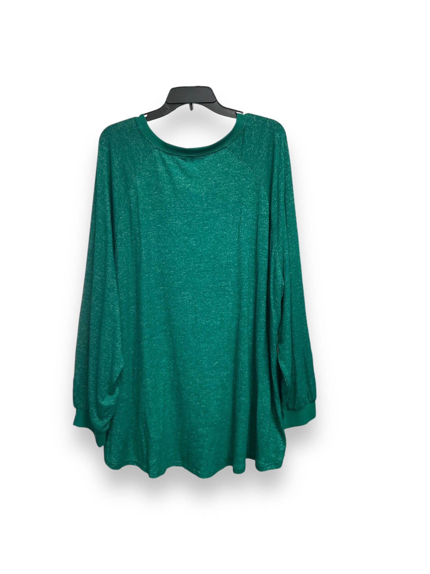 Top Long Sleeve By Cato In Green, Size: 3x