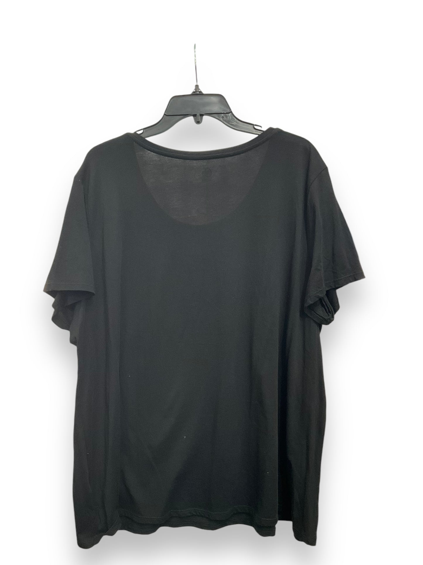 Top Short Sleeve By Cato In Black, Size: 4x