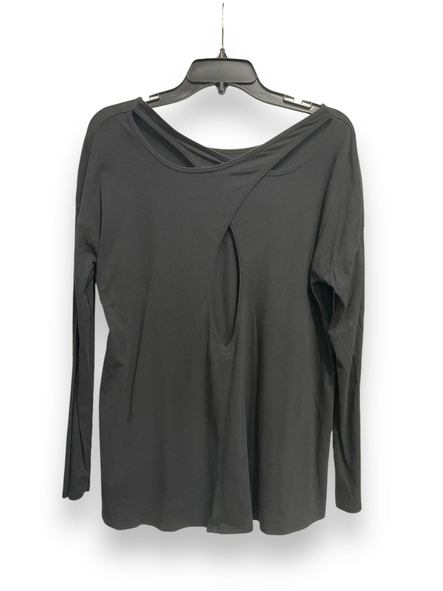 Athletic Top Long Sleeve Collar By Lululemon In Black, Size: S