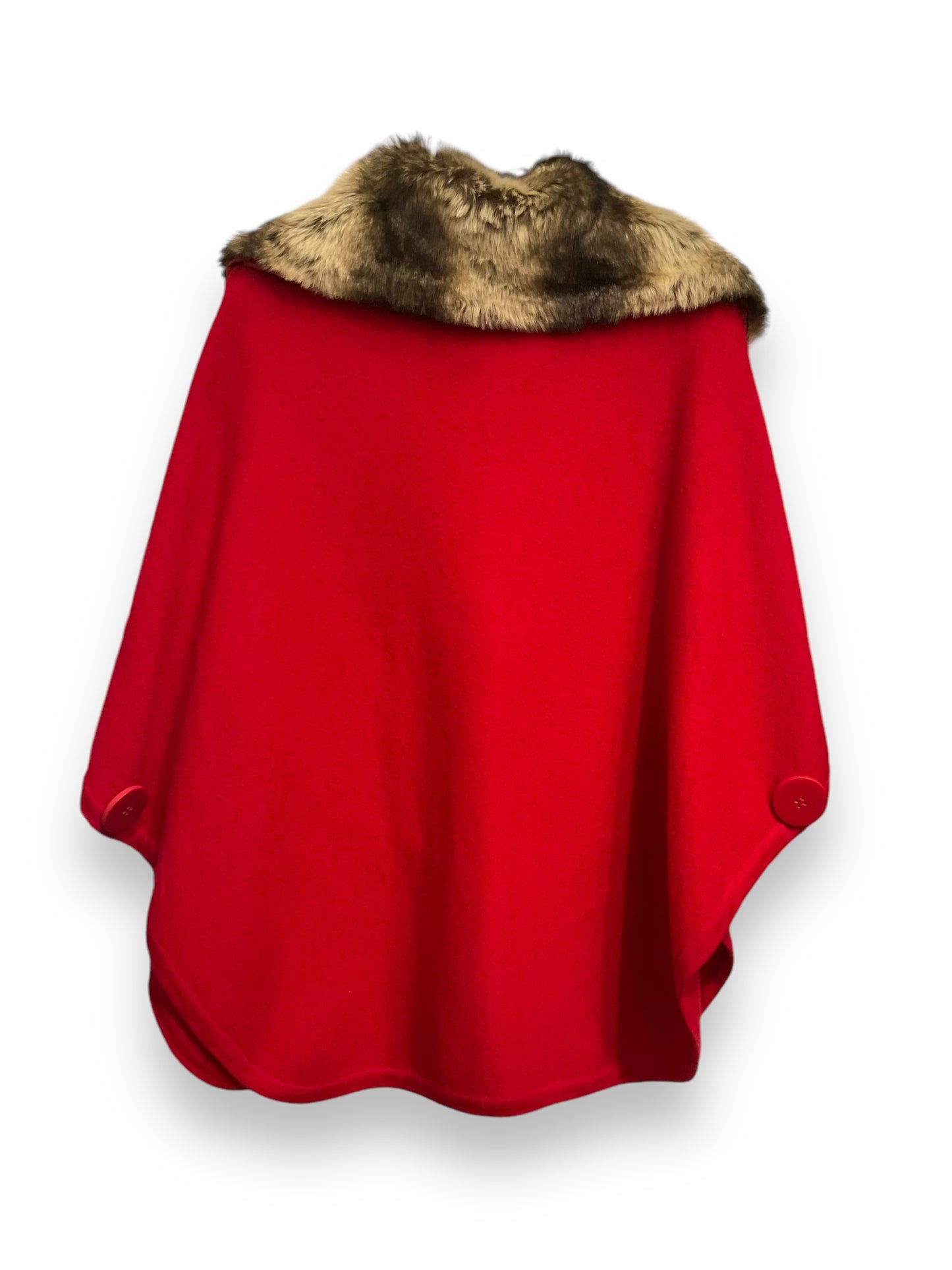 Poncho By Peck And Peck In Red, Size: M