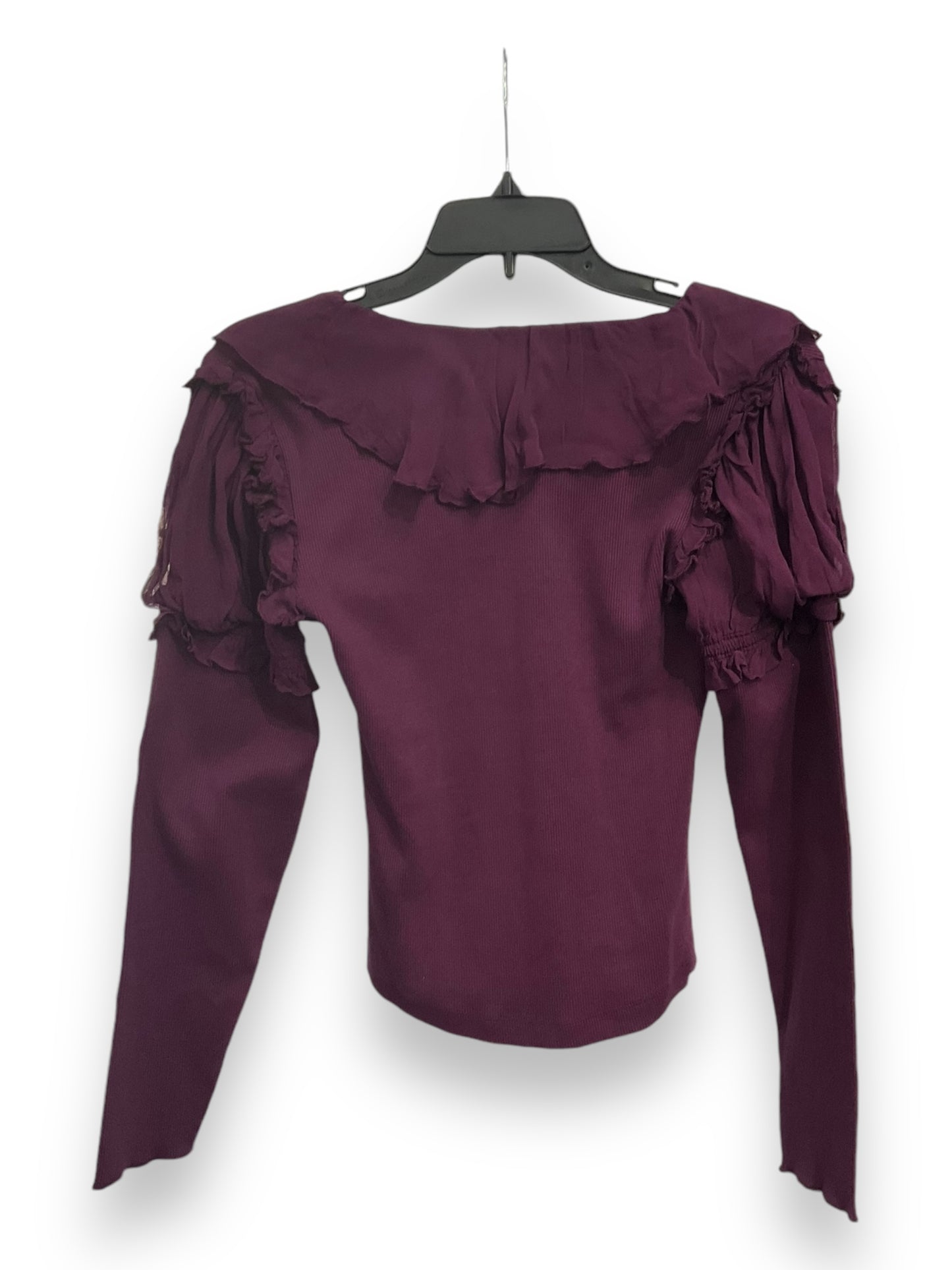 Top Long Sleeve By Anthropologie In Purple, Size: S