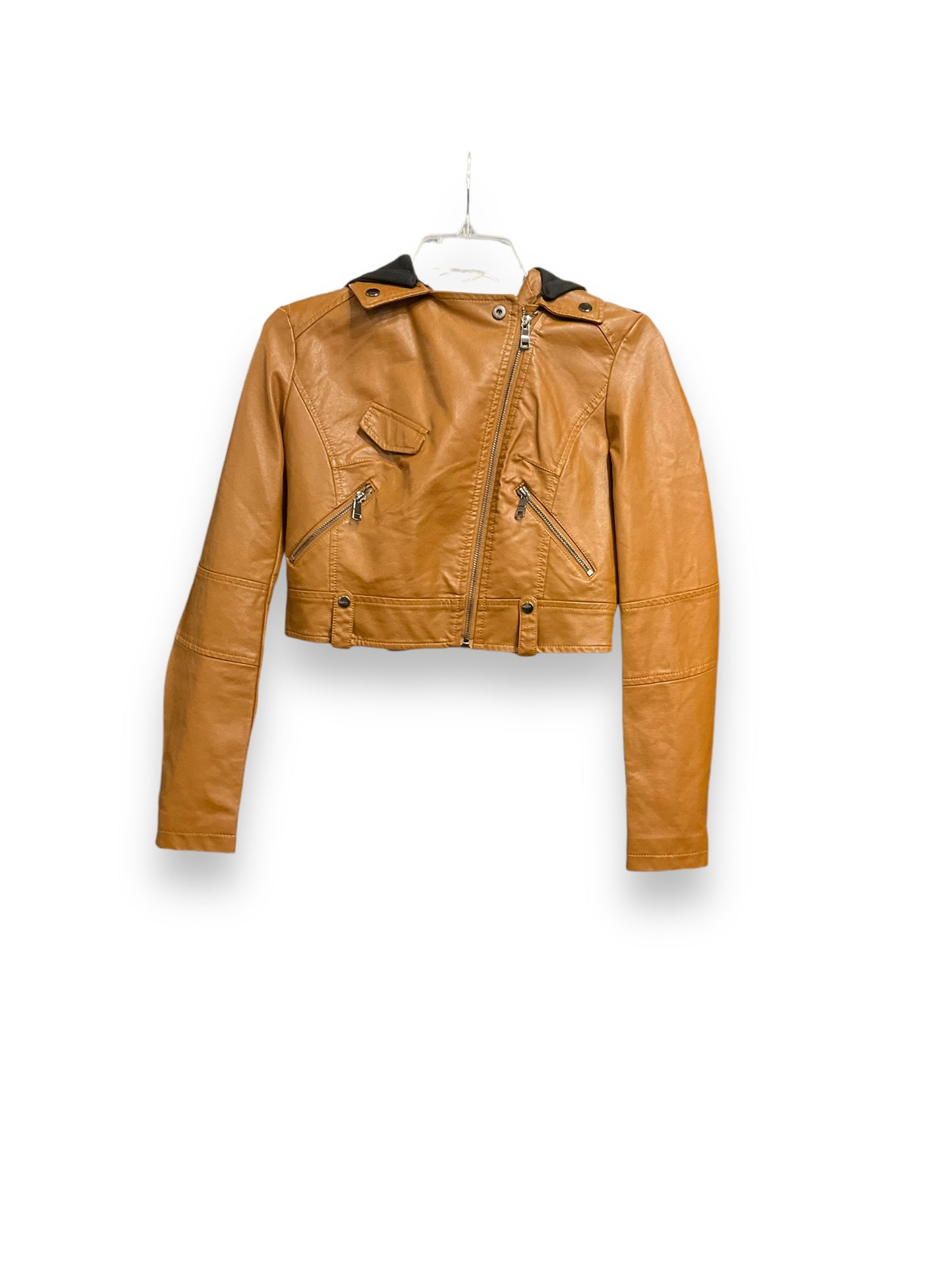 Jacket Moto By Cmc In Brown, Size: S