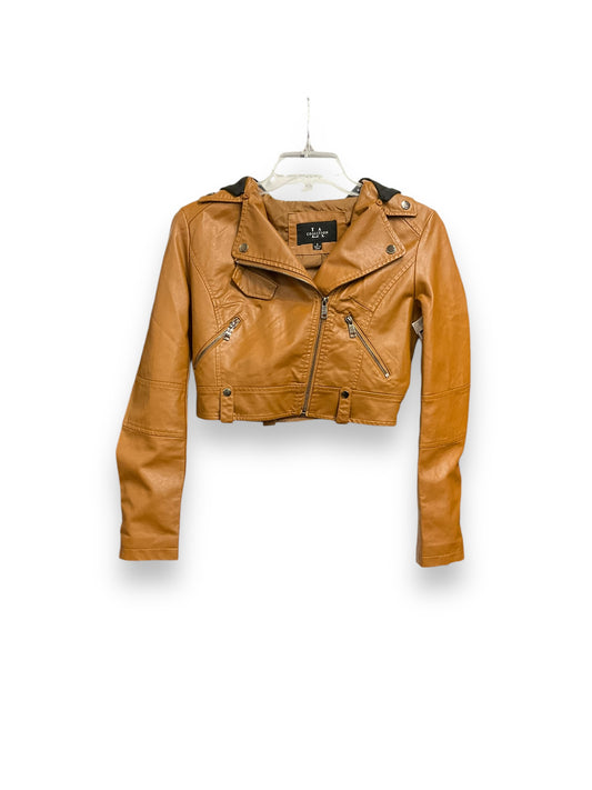 Jacket Moto By Cmc In Brown, Size: S