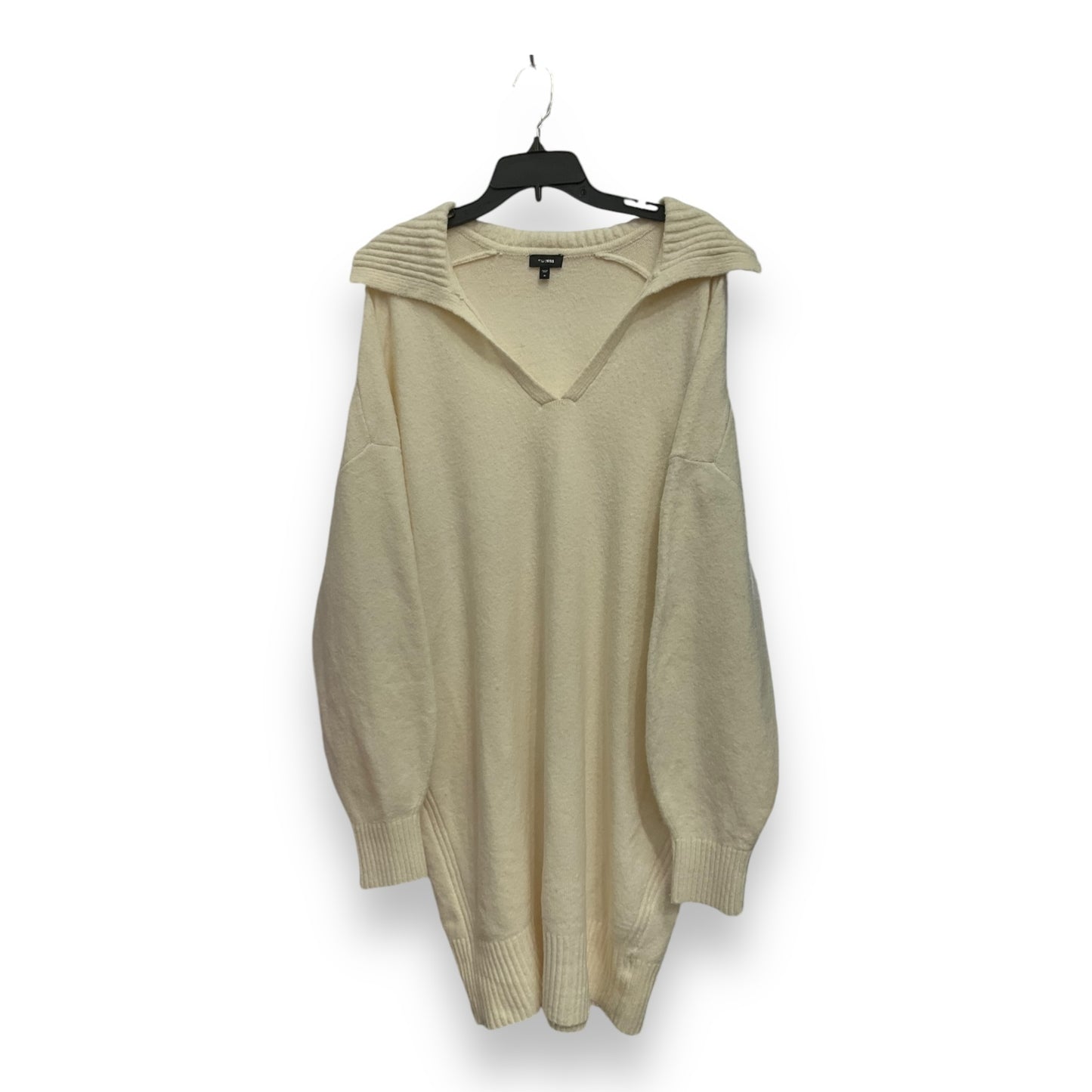 Dress Sweater By Express In Cream, Size: Xl