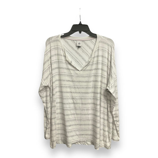 Top Long Sleeve By Cabi In Striped Pattern, Size: M