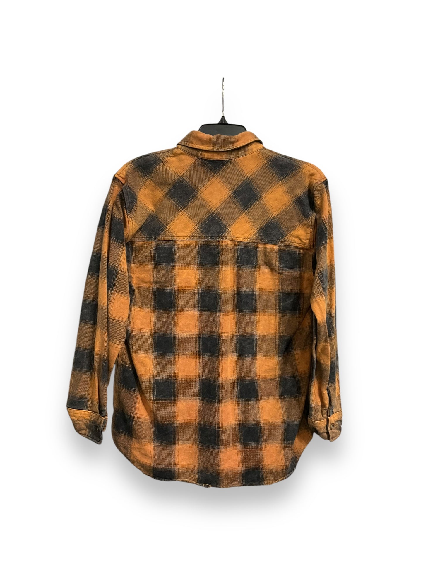 Top Long Sleeve By Thread And Supply In Plaid Pattern, Size: S