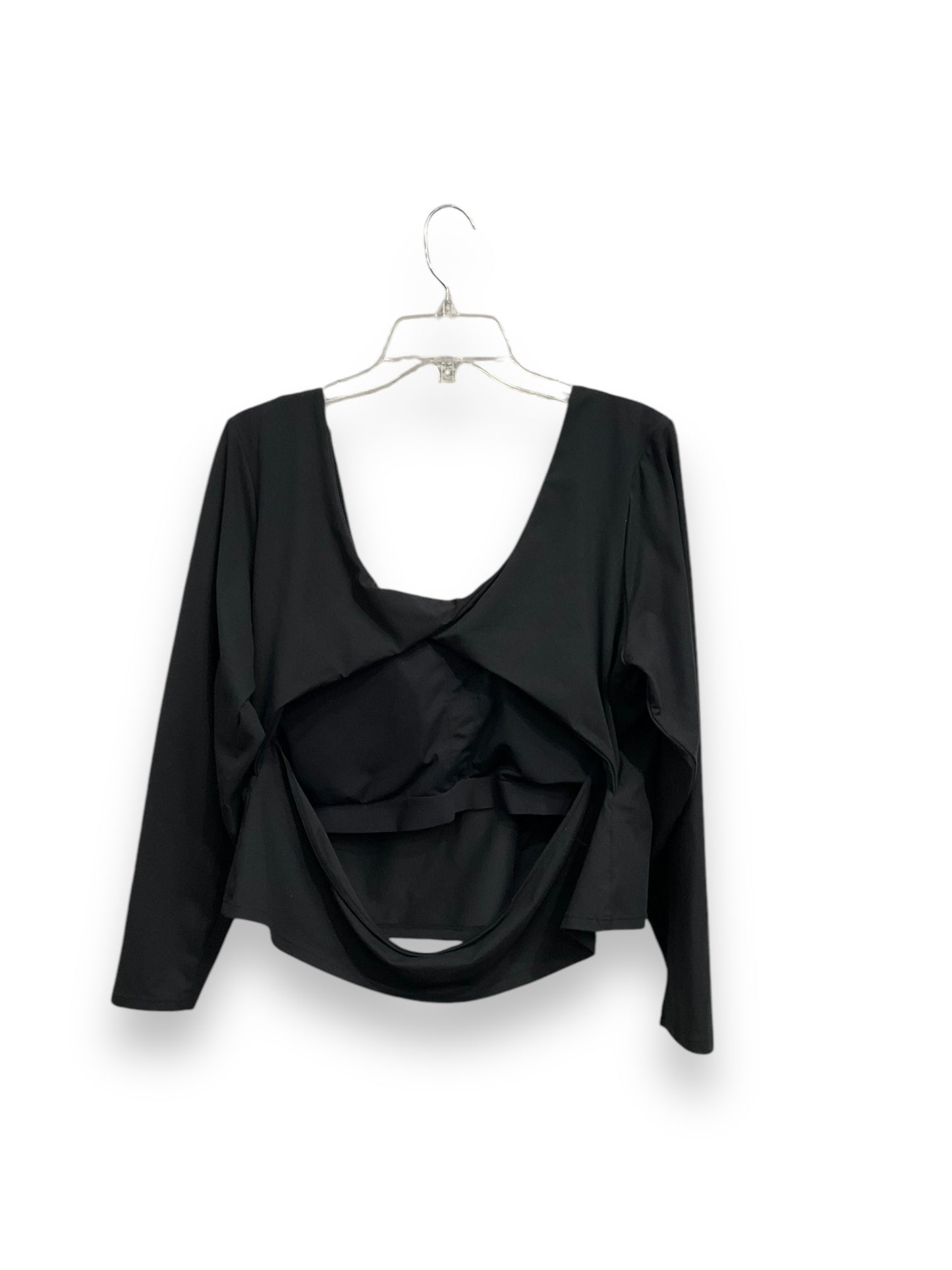 Athletic Top Long Sleeve Collar By Fabletics In Black, Size: 3x