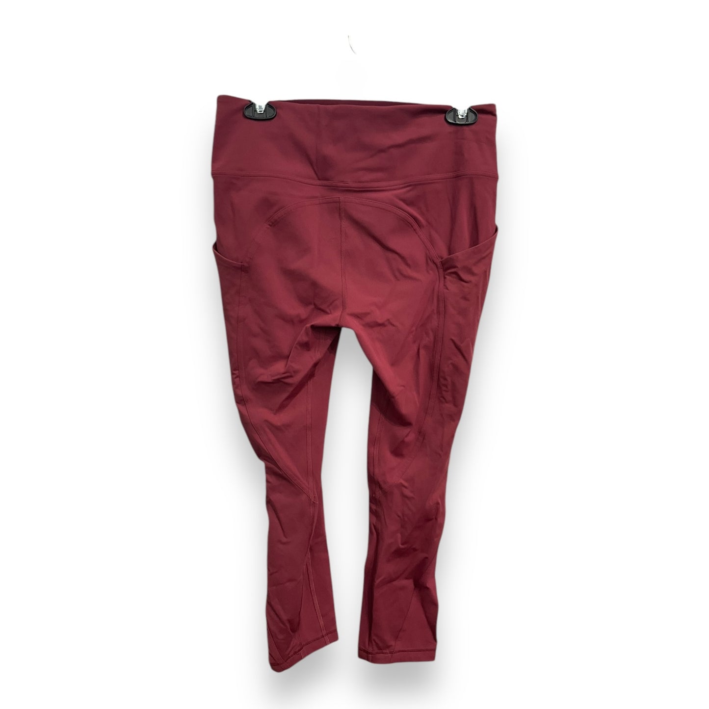 Athletic Capris By Lululemon In Maroon, Size: 10