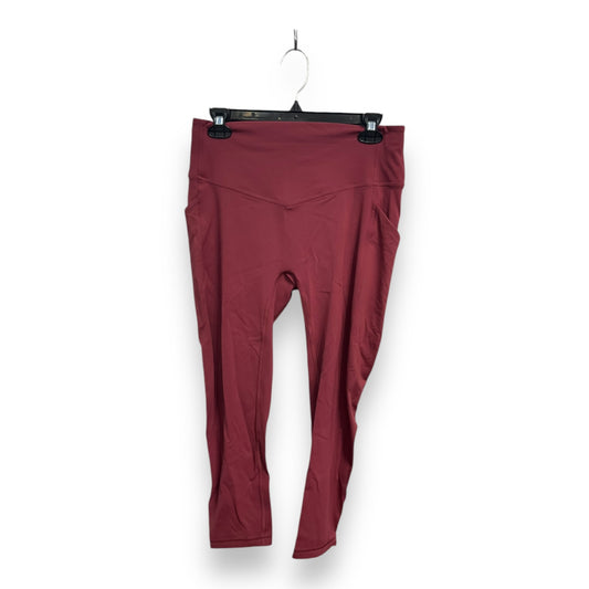 Athletic Capris By Lululemon In Maroon, Size: 10