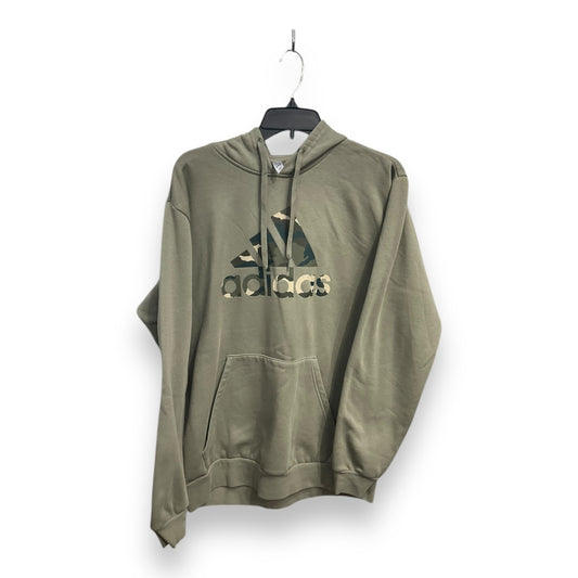 Sweatshirt Hoodie By Adidas In Green, Size: L