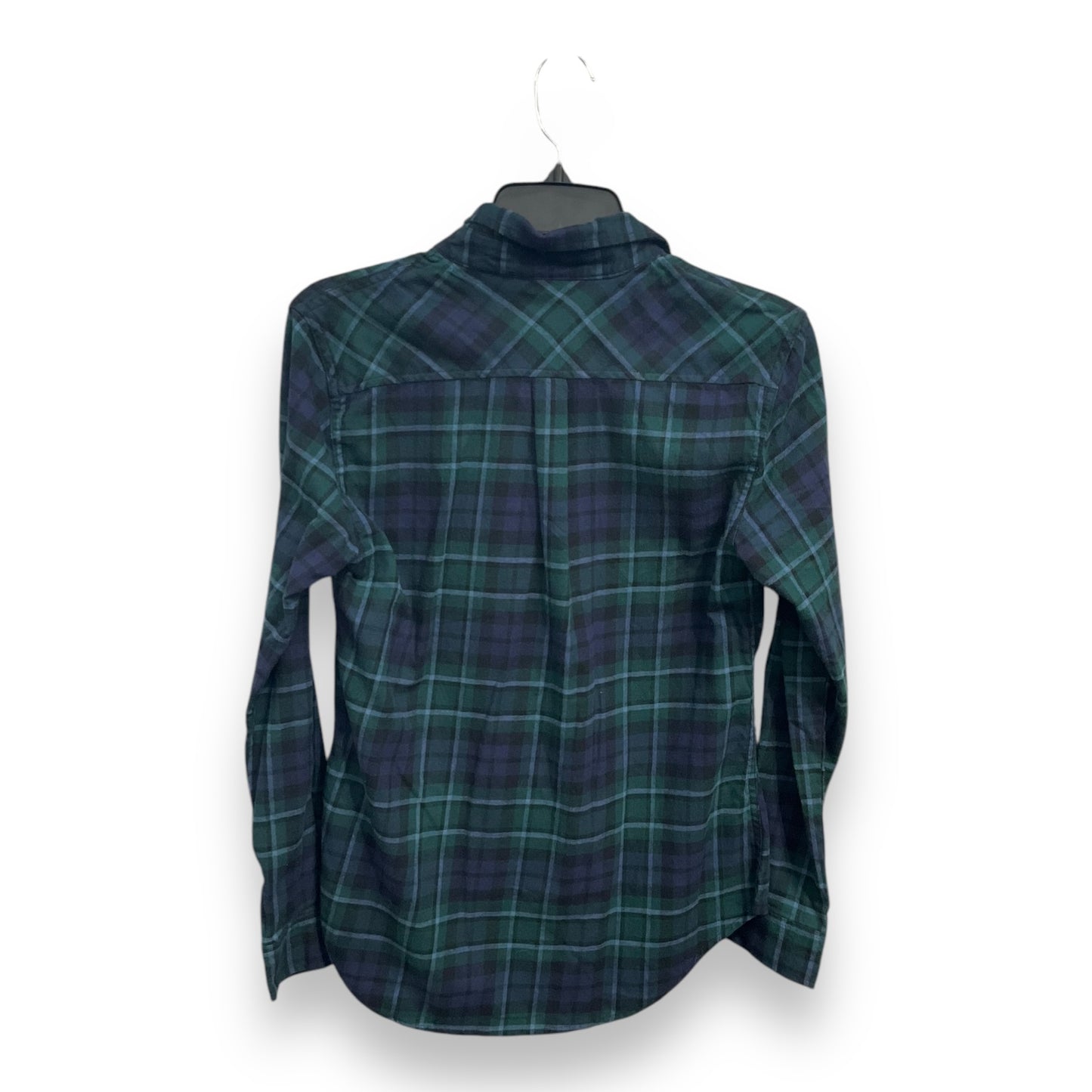 Top Long Sleeve By Weatherproof In Plaid Pattern, Size: S