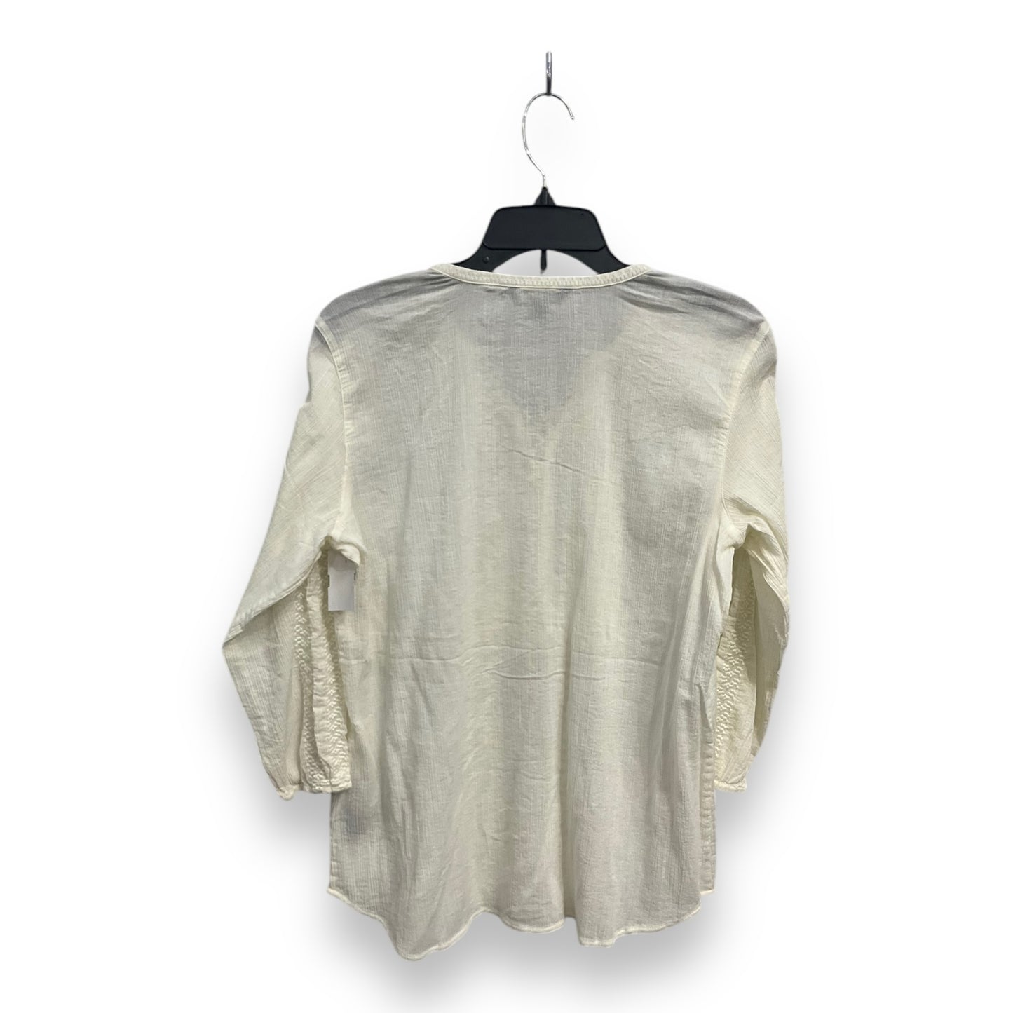 Top Long Sleeve By Lauren By Ralph Lauren In Cream, Size: M