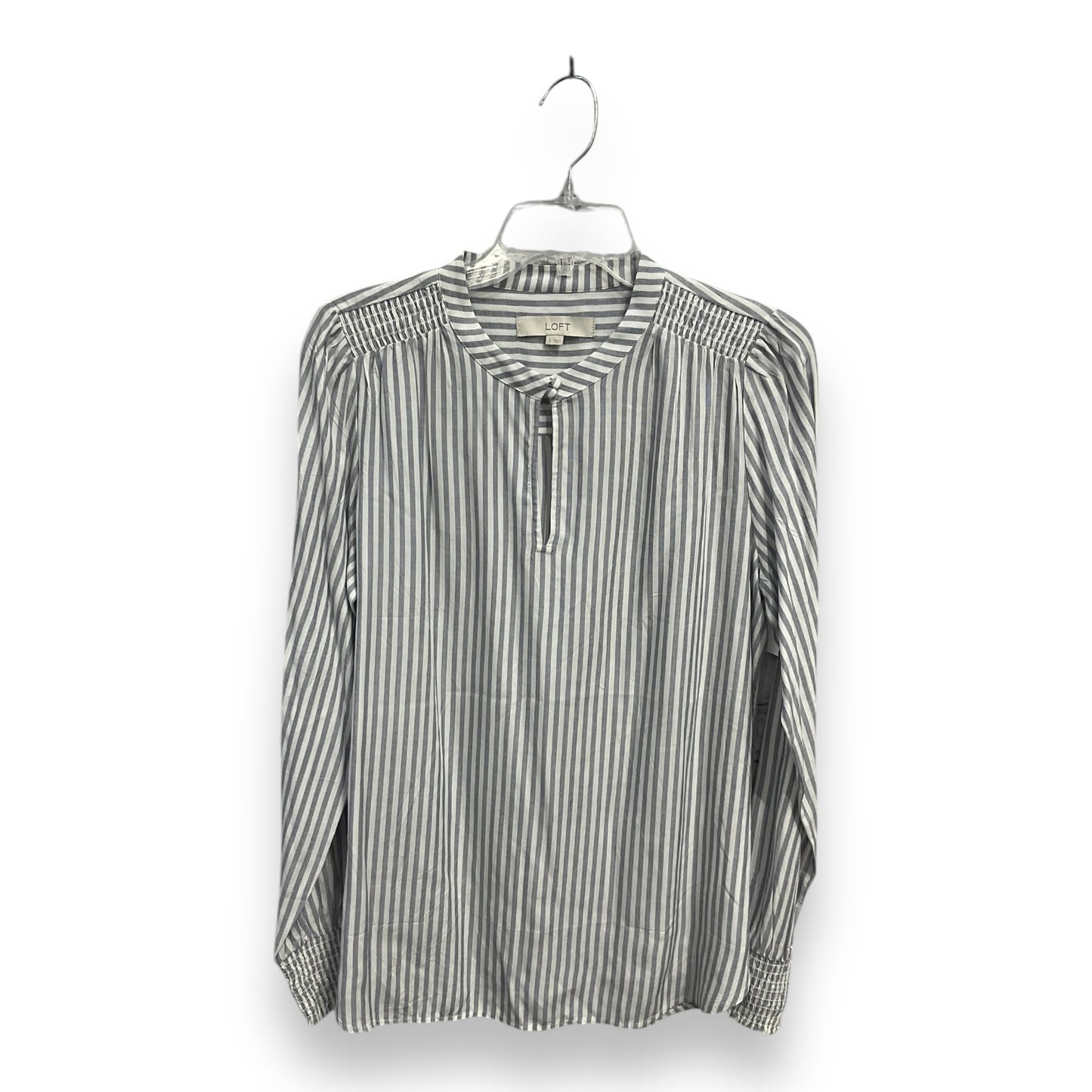 Top Long Sleeve By Loft In Striped Pattern, Size: S