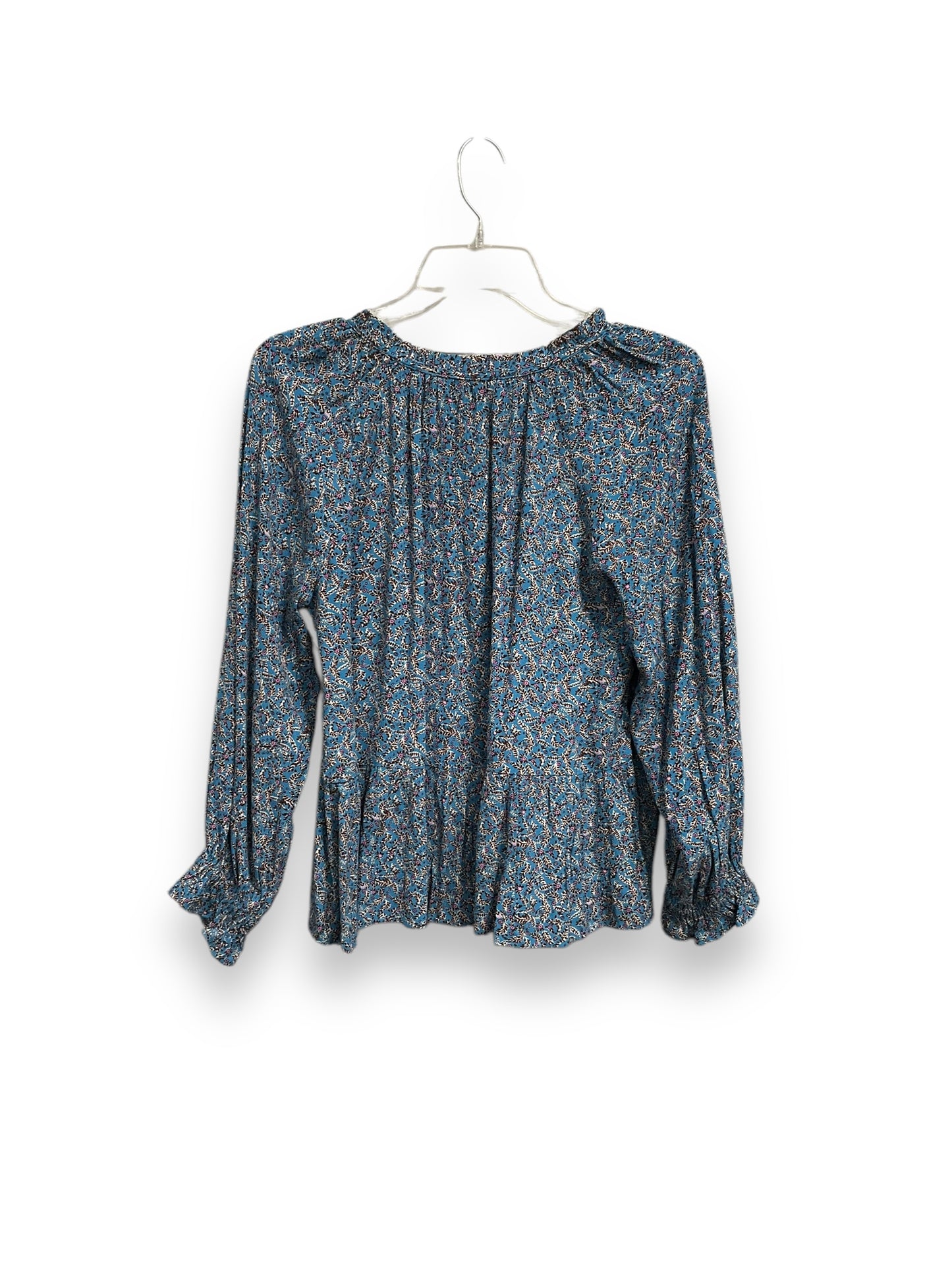 Blouse Long Sleeve By Loft In Floral Print, Size: Xs