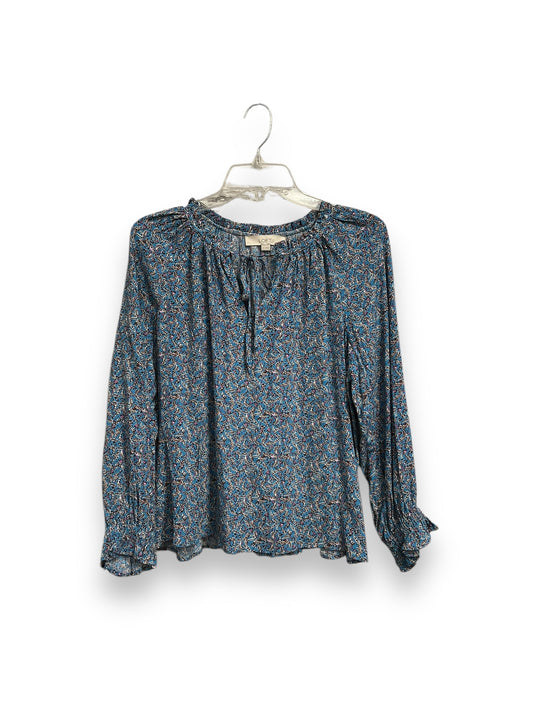 Blouse Long Sleeve By Loft In Floral Print, Size: Xs