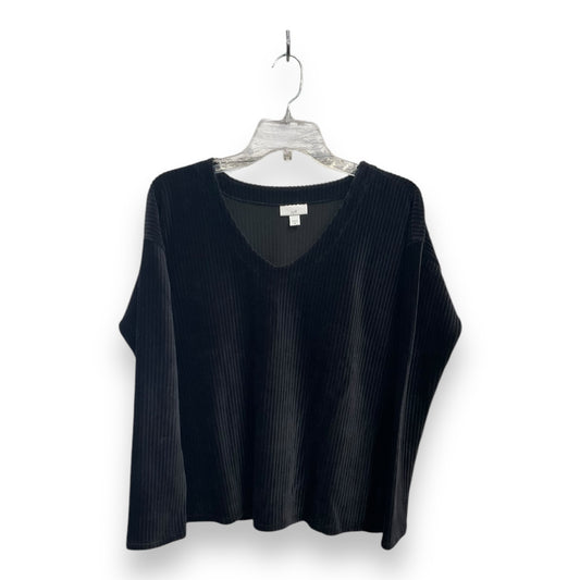 Top Long Sleeve By J. Jill In Black, Size: Xs