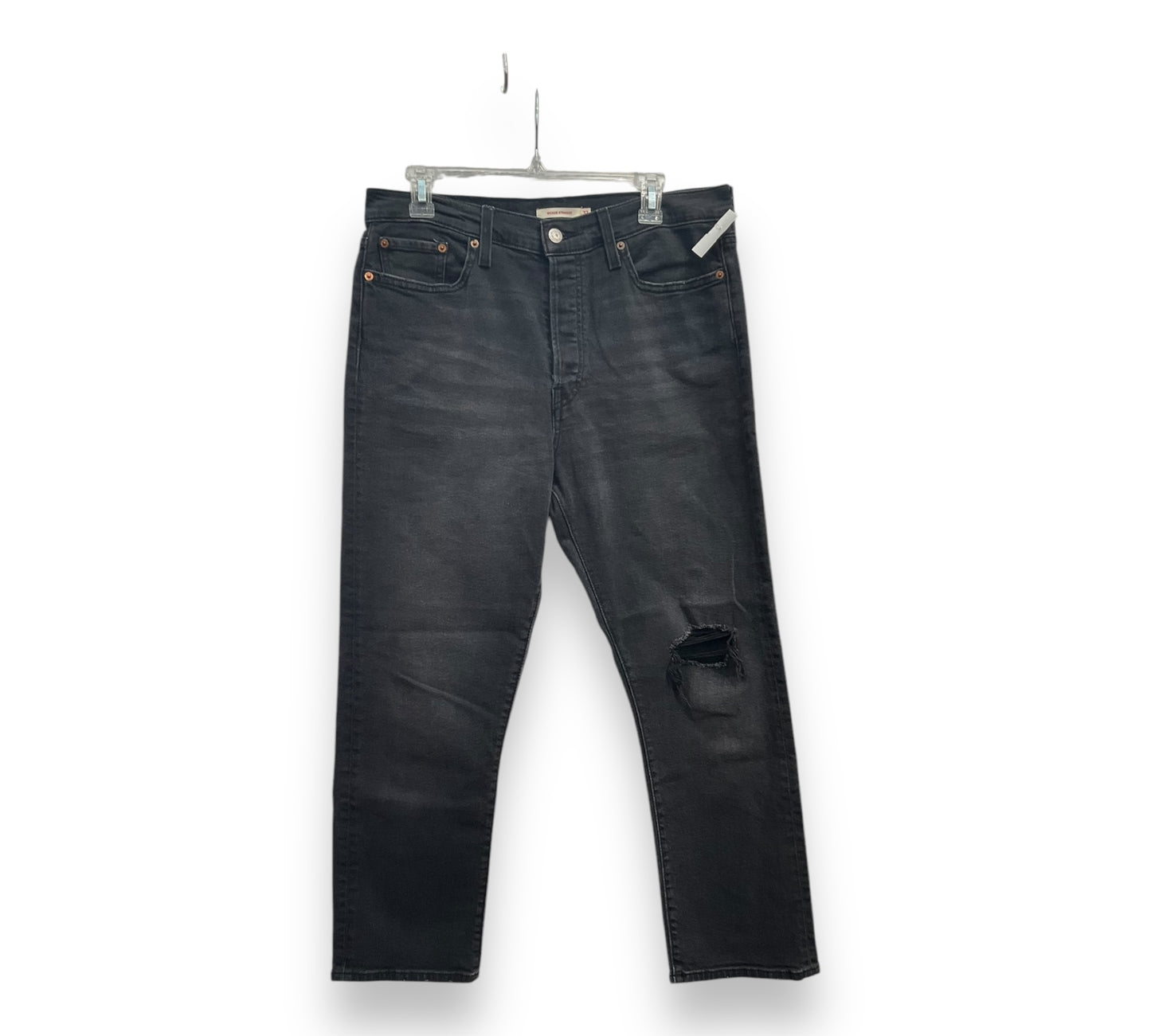 Jeans Straight By Levis In Black, Size: 14