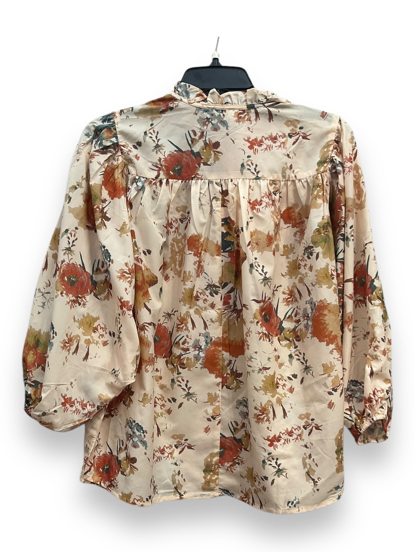 Blouse 3/4 Sleeve By Entro In Floral Print, Size: S