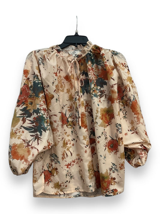 Blouse 3/4 Sleeve By Entro In Floral Print, Size: S