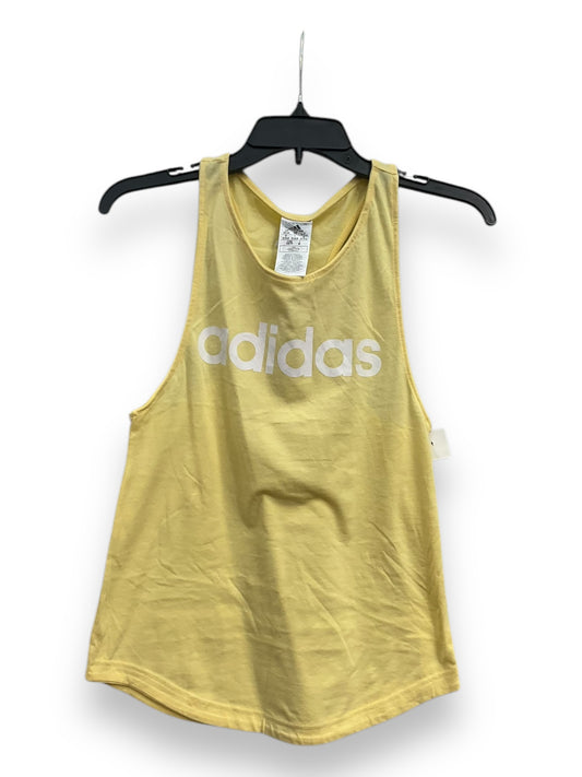 Athletic Tank Top By Adidas In Yellow, Size: Xs