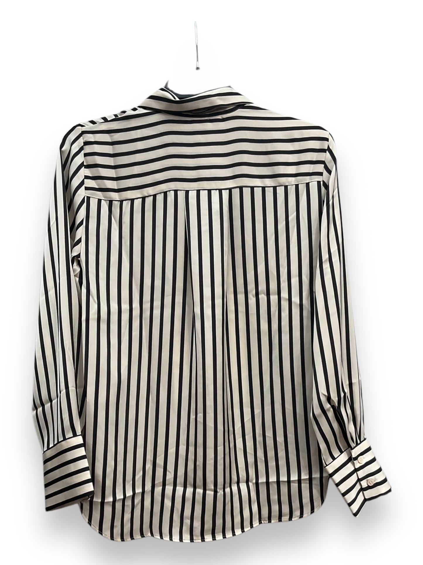 Blouse Long Sleeve By H&m In Striped Pattern, Size: Xs