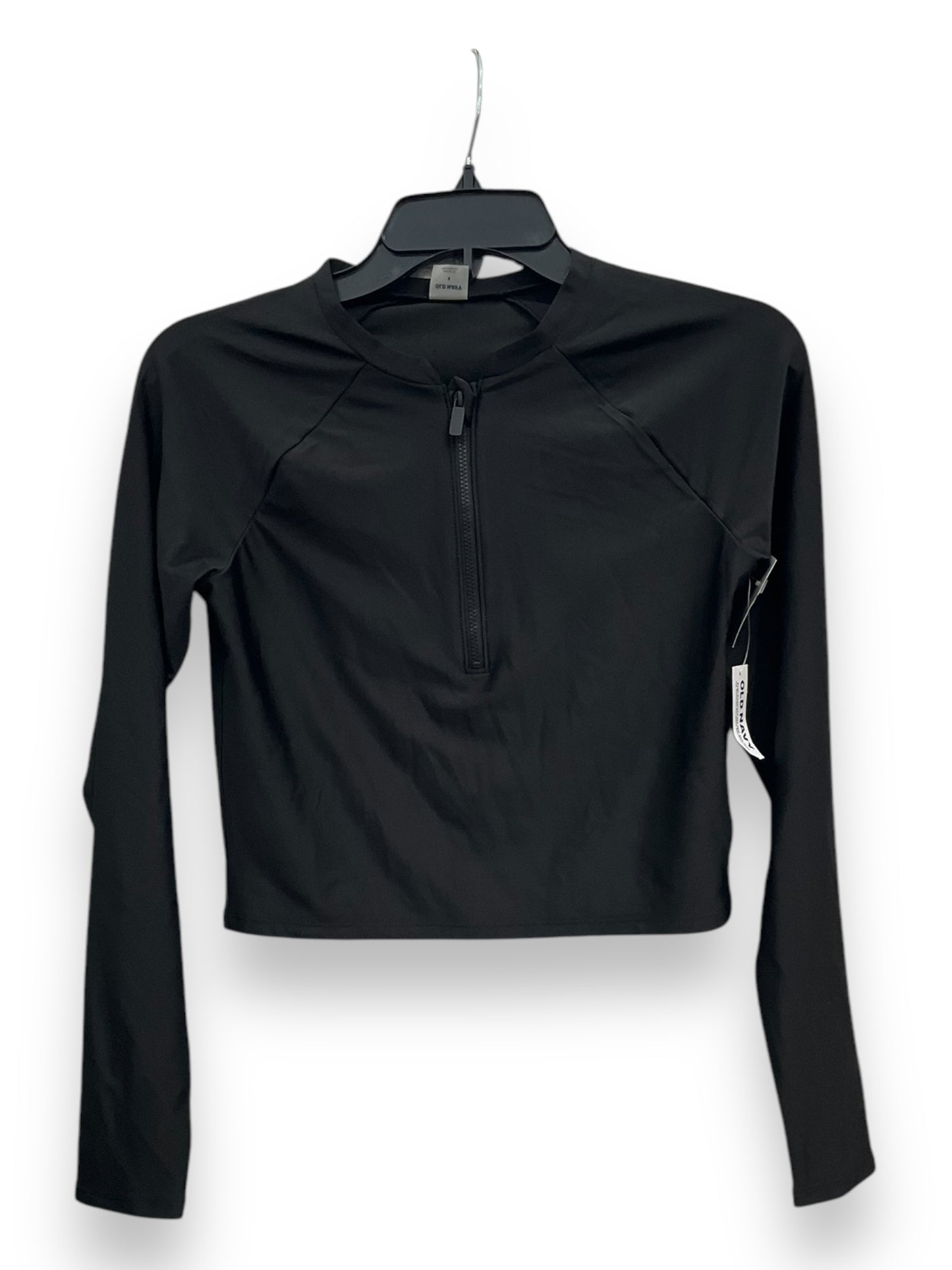 Athletic Top Long Sleeve Collar By Old Navy In Black, Size: S