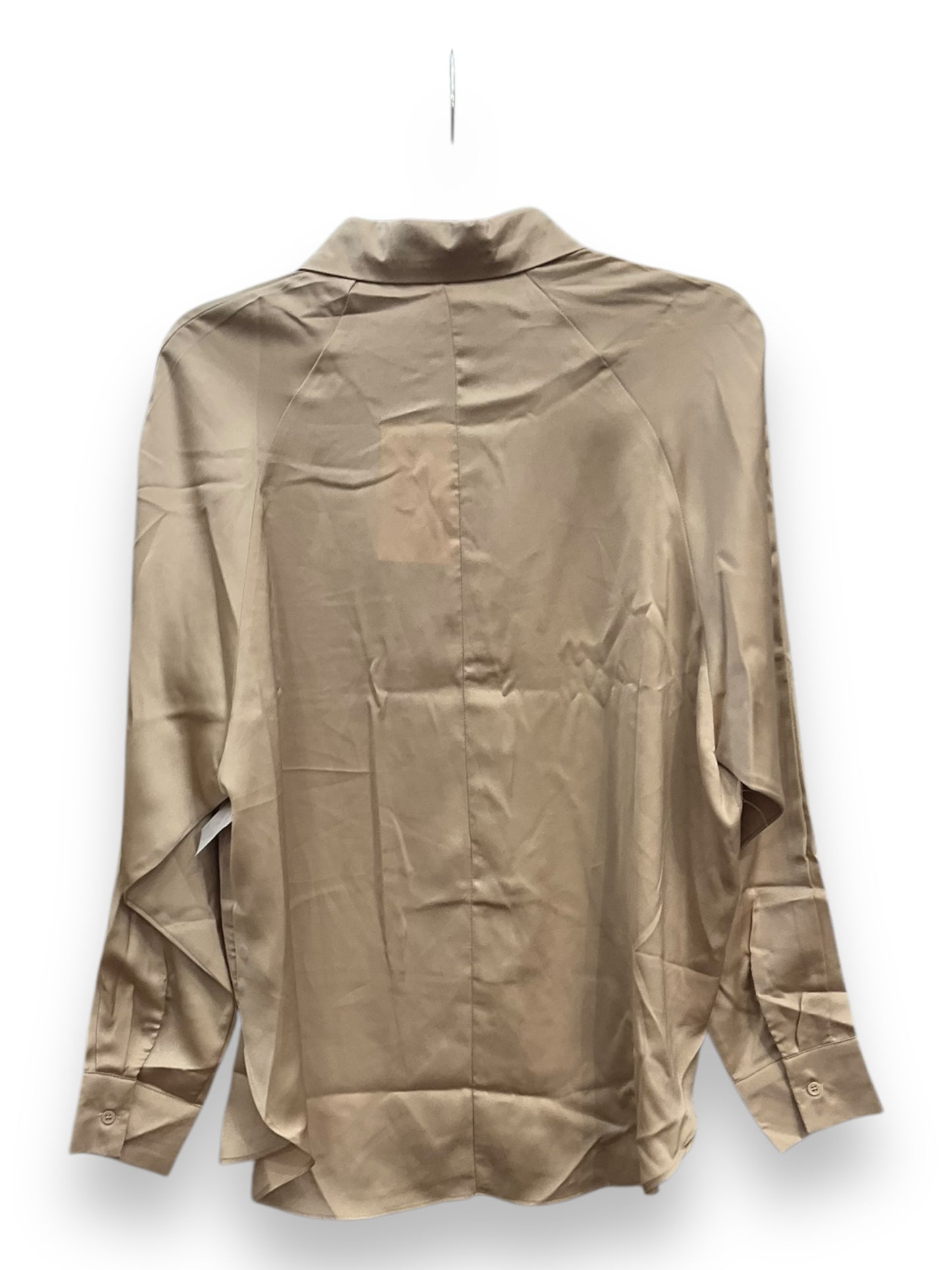 Blouse Long Sleeve By Cmc In Beige, Size: S