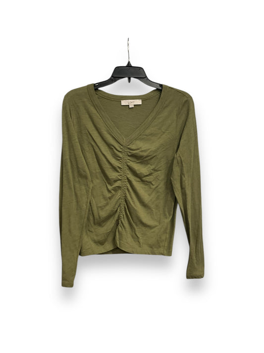 Top Long Sleeve Basic By Loft In Green, Size: S