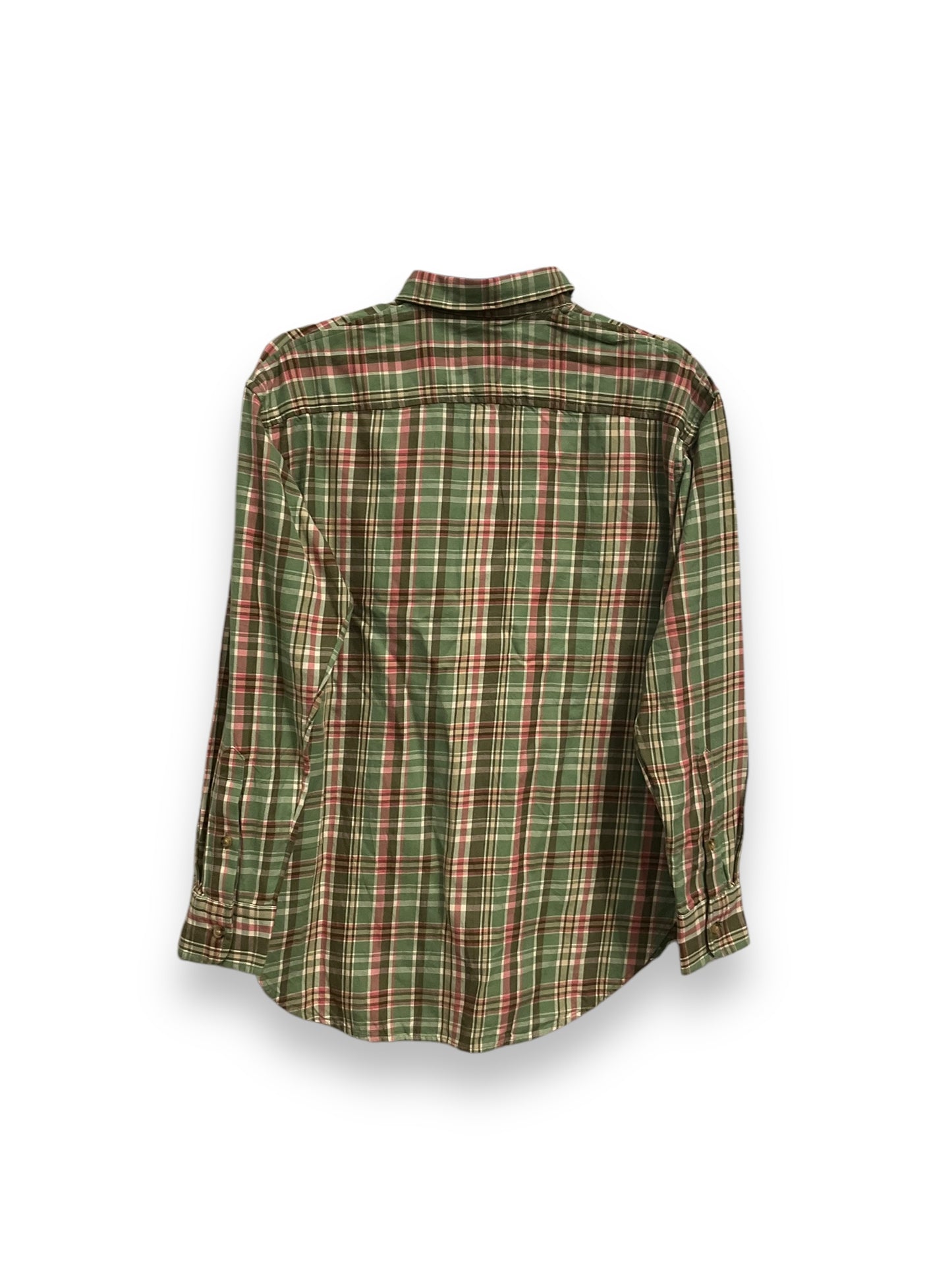 Top Long Sleeve By Lauren By Ralph Lauren In Plaid Pattern, Size: S