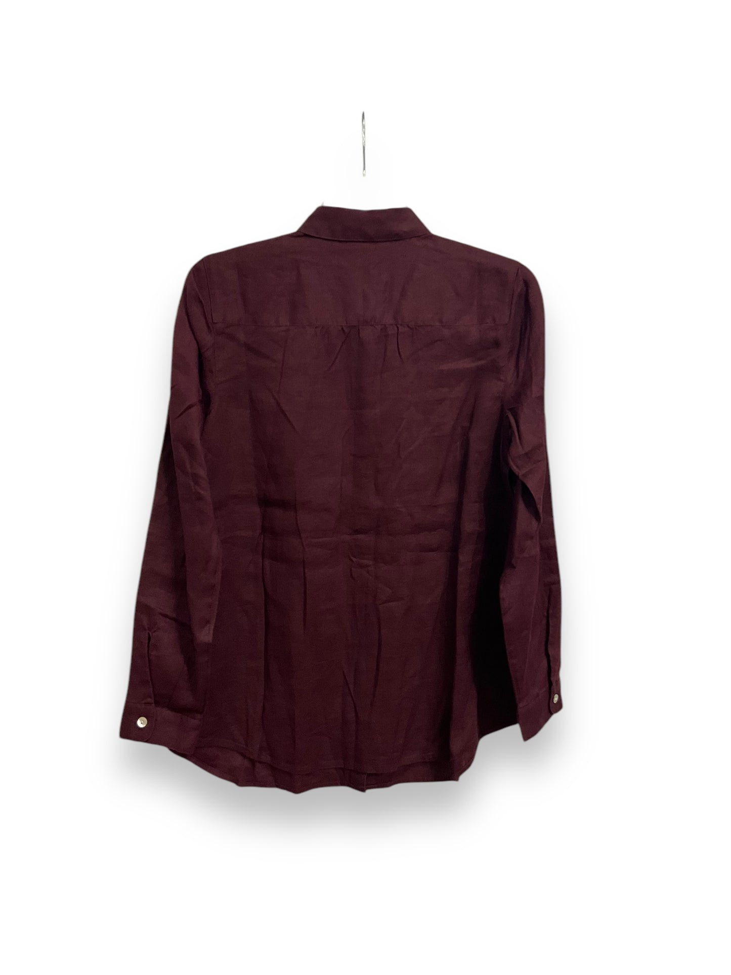 Top Long Sleeve By J. Jill In Maroon, Size: Xs