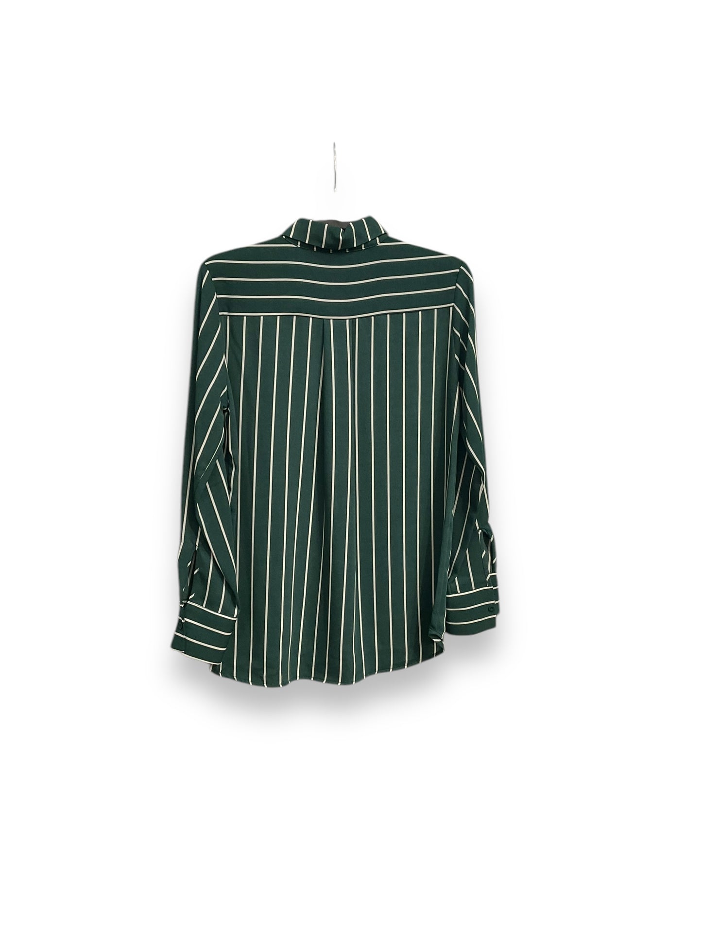 Blouse Long Sleeve By Elodie In Striped Pattern, Size: S