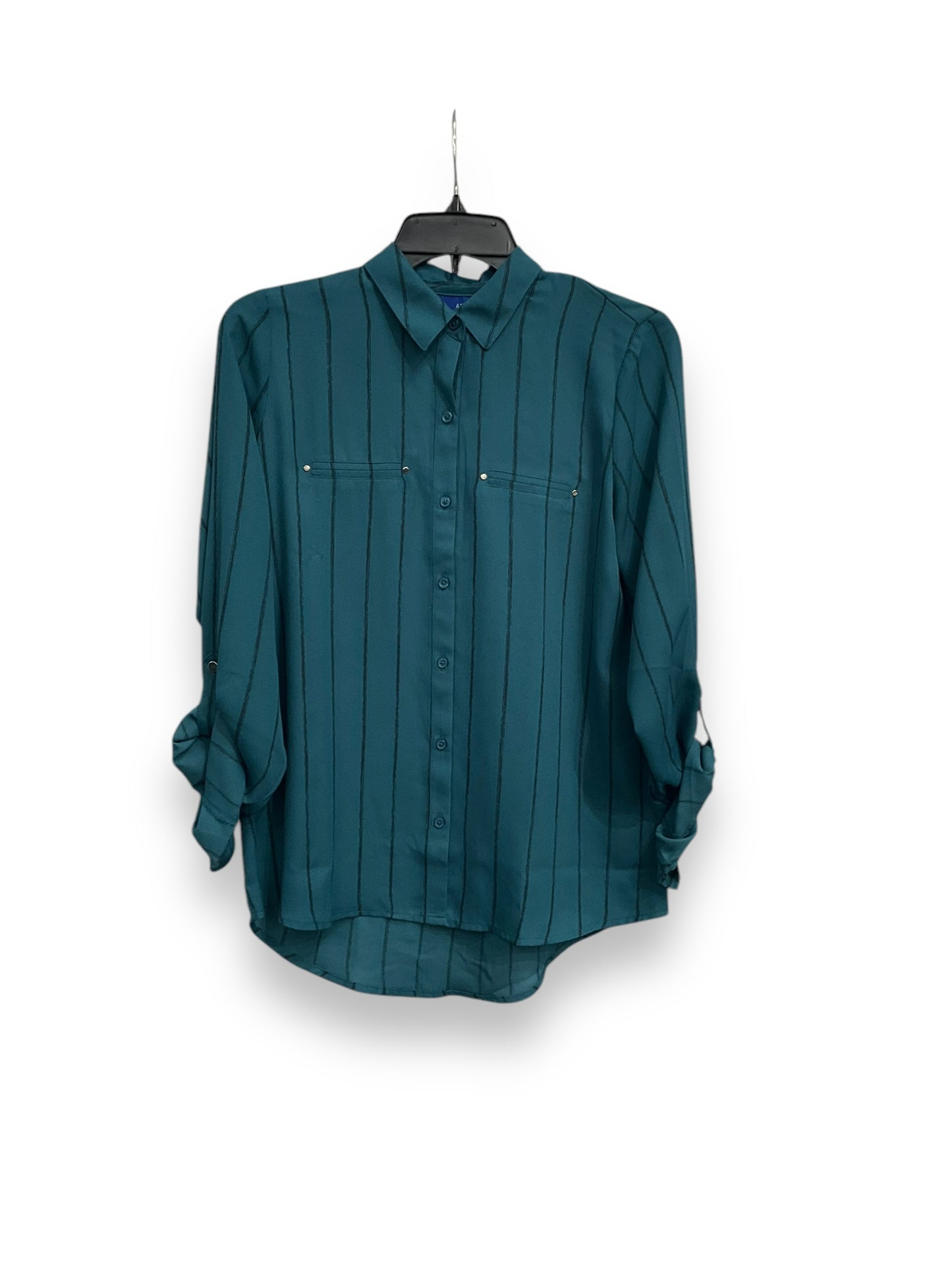 Blouse Long Sleeve By Apt 9 In Teal, Size: S